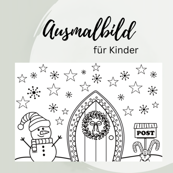 Wichteltür Fensterbild mit verschiedenen Ideen dazu - kostenlose