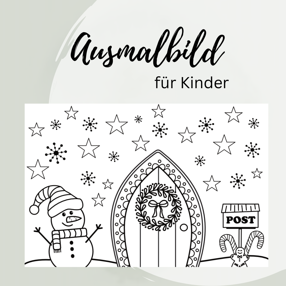 Wichteltür Fensterbild mit verschiedenen Ideen dazu - kostenlose