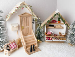 Wichteltüridee - weihnachtsmarkt und Wichtelhaus DIY selber bauen