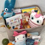 Gute-Nacht-Kiste für Kinder mit Sorgenfresser, Affirmationskarten, Gefühlstagebuch, Gefühlskarten, Massagebälle, etc
