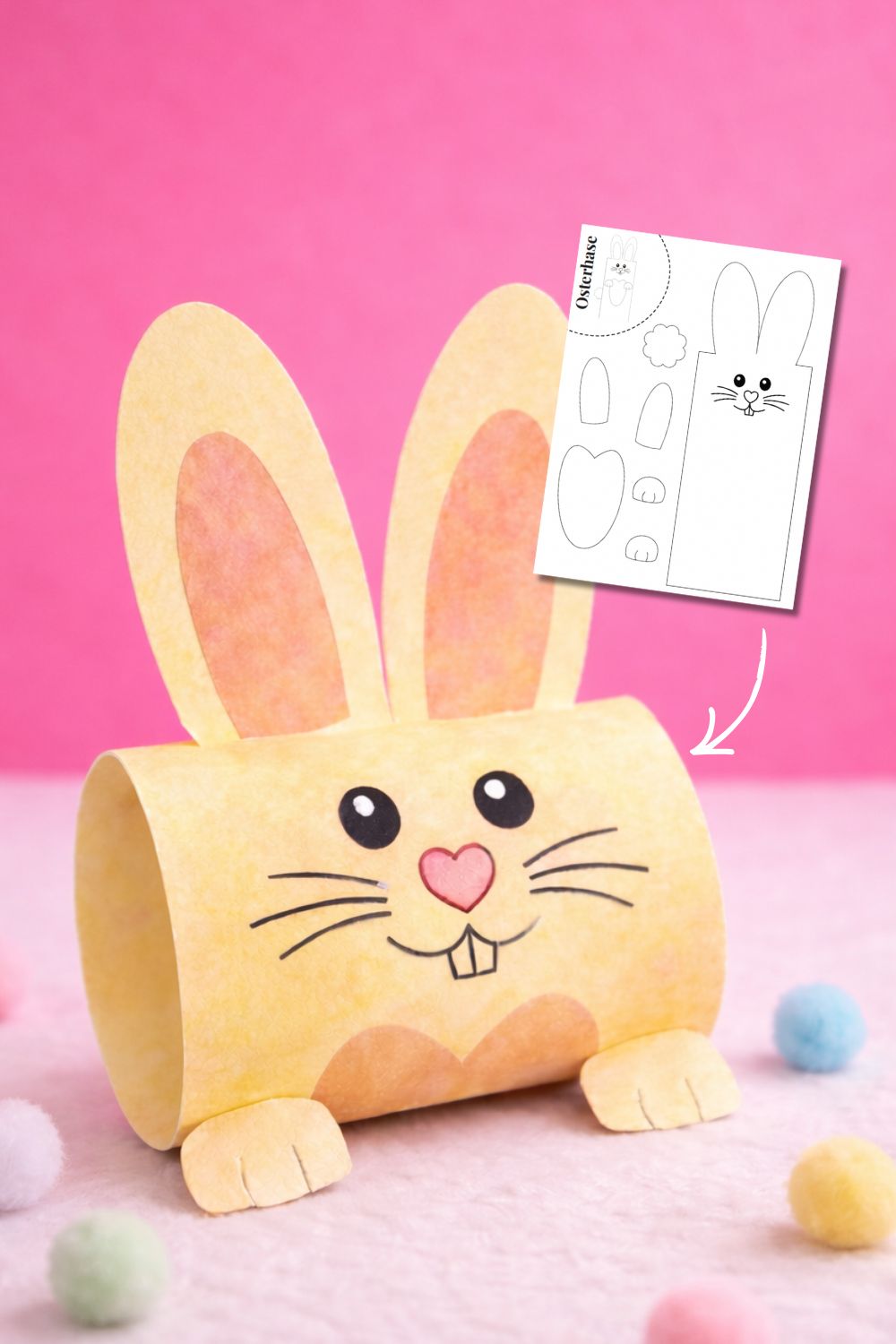 Read more about the article Osterhase Bastelvorlage – einfache Bastelidee für Kinder