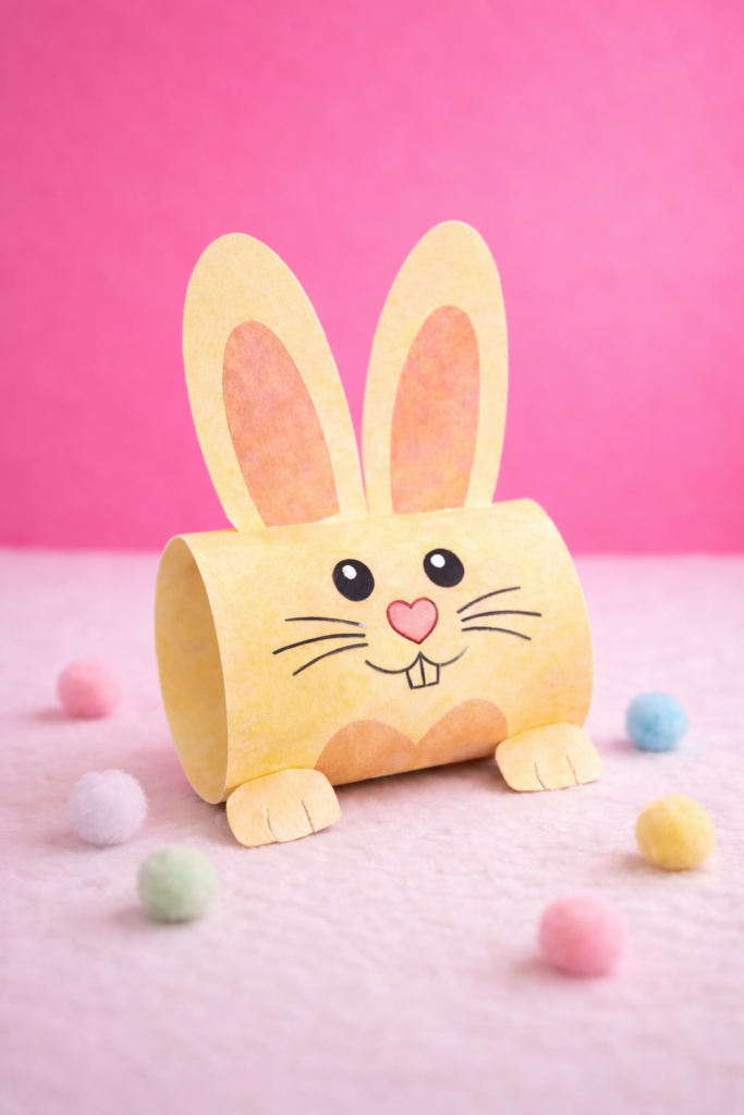 Osterhase Kinder-Bastelidee kostenlose Bastelvorlage