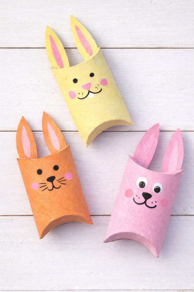 Osterhasen aus Klopapierrolle