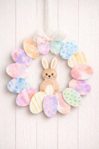 Read more about the article Osterkranz bastel mit Kindern – einfach und schnell mit der Bastelvorlage