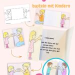 Muttertagskarten zum Falten - kostenlose Bastelvorlagen für Kinder