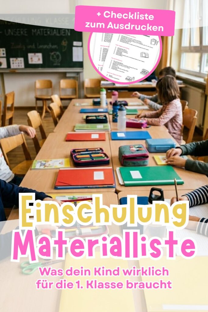 Einschulung Materialliste Checkliste