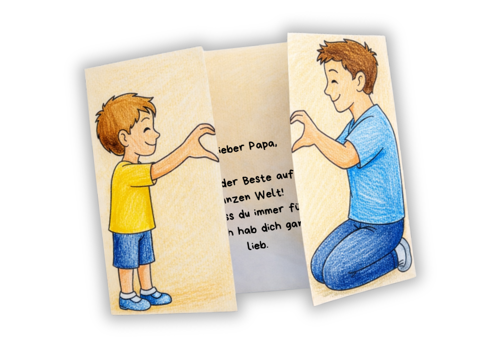 Vatertag Karte Basteln mit Kindern